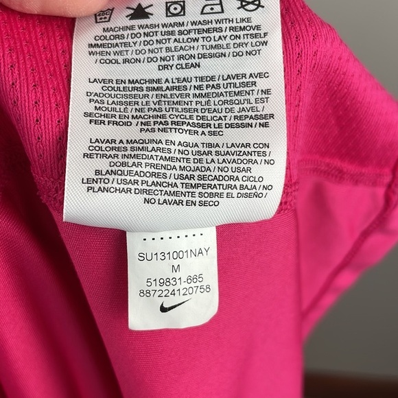 Nike Miler Running Dri-Fit Shirt Women Medium Short Sleeve Pink/Orange - Picture 13 of 13